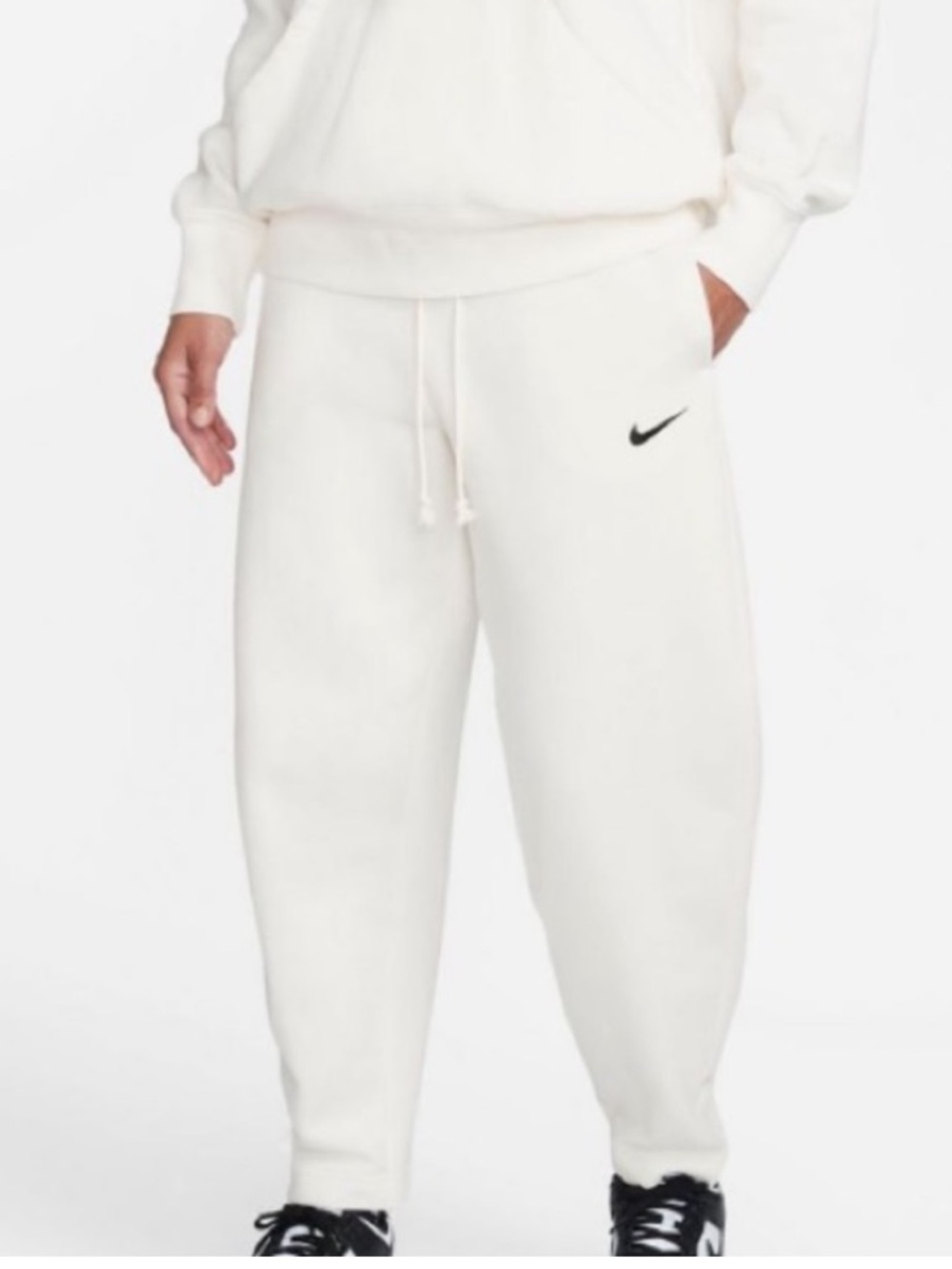 NWT Nike White High-Rise Sweatshirt